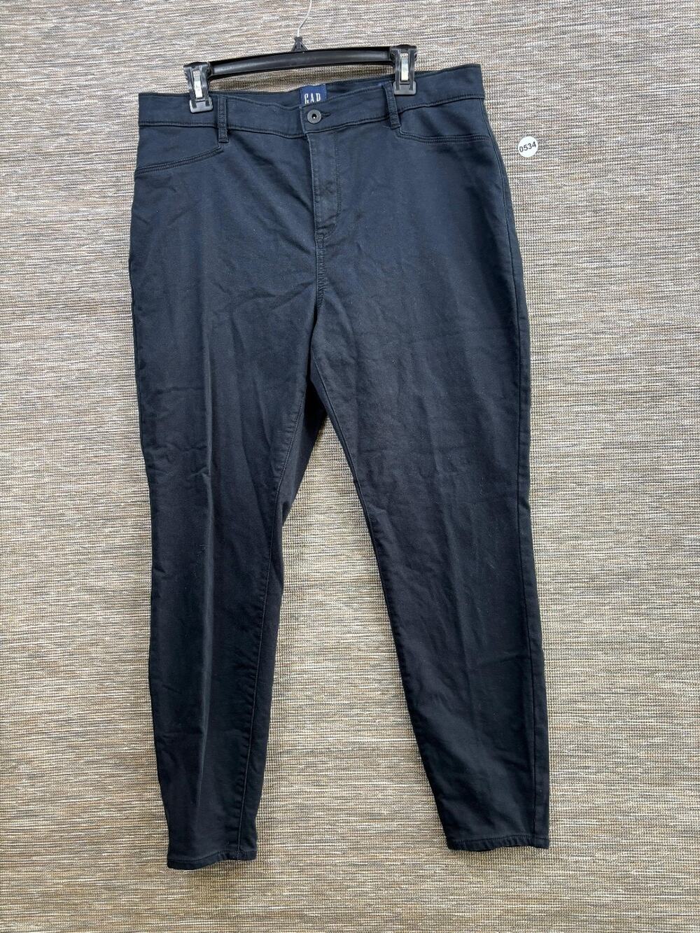 Gap Stretch Skinny Jeans Womens Size 16 Black High-Rise Denim Stretch